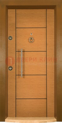 Коричневая входная дверь c МДФ панелью ЧД-13 в частный дом в Нижнем Новгороде