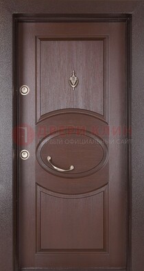 Коричневая входная дверь c МДФ панелью ЧД-36 в частный дом в Нижнем Новгороде