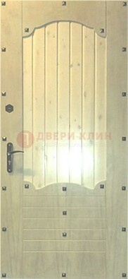 Белая железная дверь с евровагонкой ДЕ-9 в Самаре