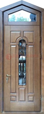 Железная дверь Винорит с фрамугой для частного дома ДФГ-34 в Сергиевом Посаде