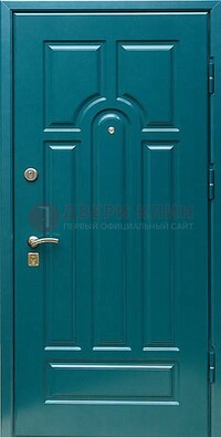 Синяя металлическая дверь с МДФ с двух сторон ДМ-1 в Нижнем Новгороде