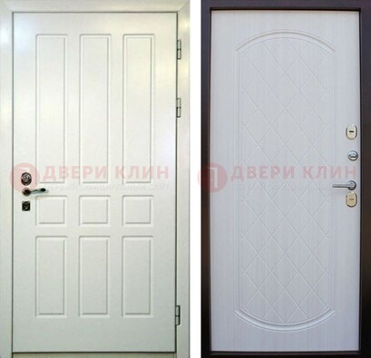 Белая стальная дверь с МДФ в квартиру ДМ-378 в Нижнем Новгороде