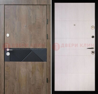 Современная стальная дверь с МДФ в квартиру ДМ-444 в Липецке