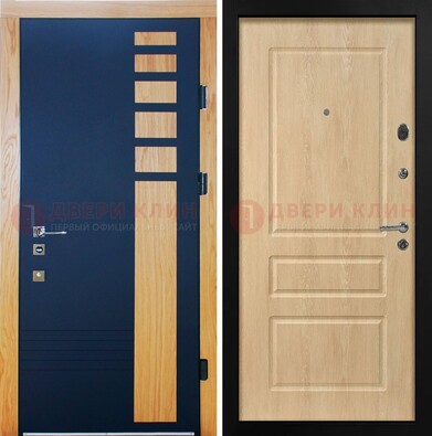 Двухцветная железная дверь с МДФ в квартиру ДМ-511 в Нижнем Новгороде
