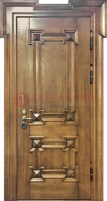 Филенчатая железная дверь с массивом дуба ДМД-56 в Нижнем Новгороде