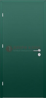 Зеленая стальная дверь с нитроэмалью ДН-6 в Раменском