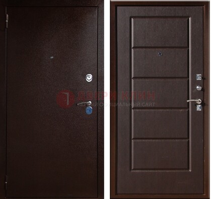 Темная входная дверь с порошковым окрасом ДП-113 в Нижнем Новгороде
