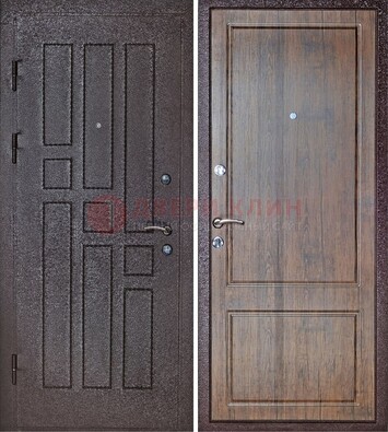 Темная входная дверь с порошковым покрытием МДФ внутри ДП-125 в Нижнем Новгороде