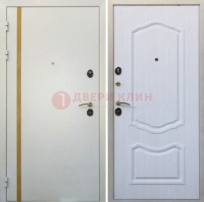 Белая входная дверь с порошковым напылением ДП-136 в Нижнем Новгороде