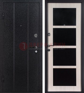 Черная металлическая дверь с порошковым напылением ДП-176 в Нижнем Новгороде