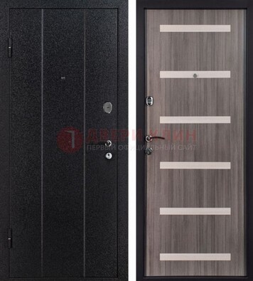 Черная стальная дверь с порошковым окрасом ДП-199 в Нижнем Новгороде