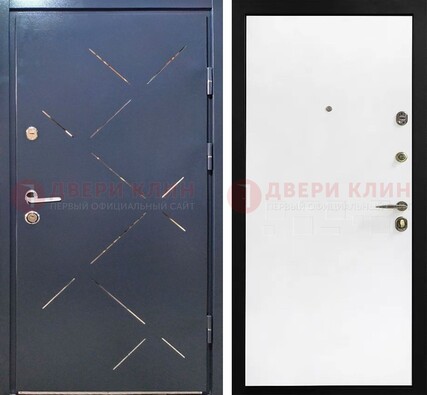 Входная дверь с порошковым напылением Антик медь с Белой МДФ ДП-208 в Нижнем Новгороде