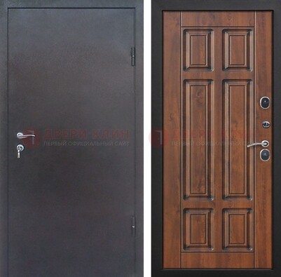 Темная входная дверь с порошковым покрытием с МДФ панелью ДП-235 в Нижнем Новгороде