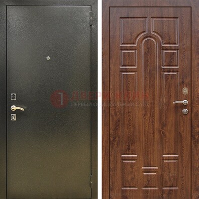 Металлическая дверь Темное серебро с порошковым покрытием и МДФ ДП-271 в Нижнем Новгороде
