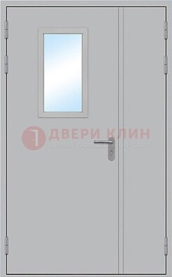 Белая входная противопожарная дверь со стеклянной вставкой ДПП-10 в Нижнем Новгороде
