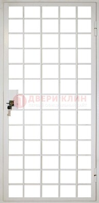 Белая металлическая решетчатая дверь ДР-2 в Нижнем Новгороде