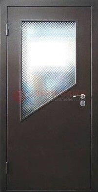 Стальная дверь со стеклом ДС-5 в кирпичный коттедж в Нижнем Новгороде