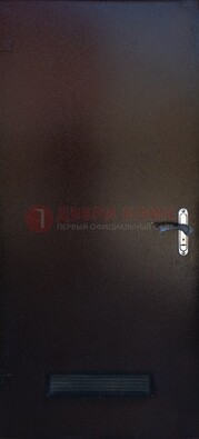 Черная железная техническая дверь ДТ-17 в Коломне