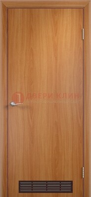Светлая техническая дверь с вентиляционной решеткой ДТ-1 в Ростове-На-Дону