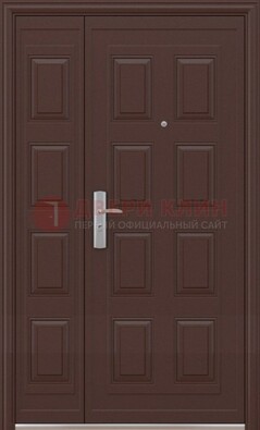 Коричневая железная тамбурная дверь ДТМ-37 в Твери