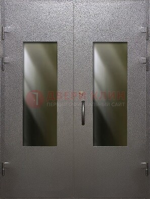 Серая тамбурная дверь со стеклянными вставками ДТМ-8 в Нижнем Новгороде