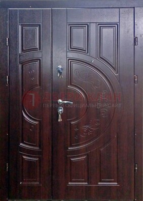 Металлическая филенчатая дверь с виноритом и МДФ Беленый дуб ДВТ-145 в Нижнем Новгороде