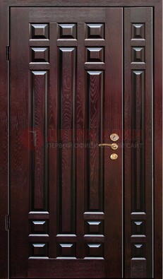Коричневая металлическая дверь с виноритом ДВТ-20 в Нижнем Новгороде