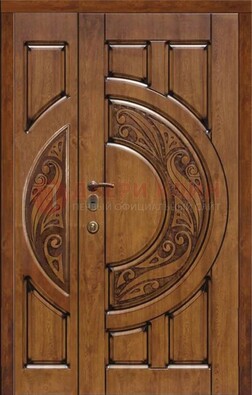 Коричневая входная дверь с виноритом ДВТ-5 в Калуге