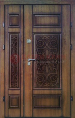 Входная железная дверь с виноритом и панелью Белый дуб внутри ДВТ-96 в Нижнем Новгороде